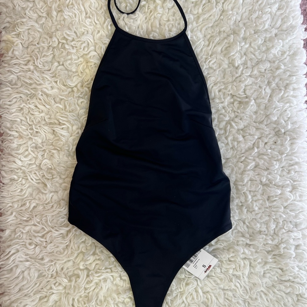 Forever 21 Black Halter Bodysuit
